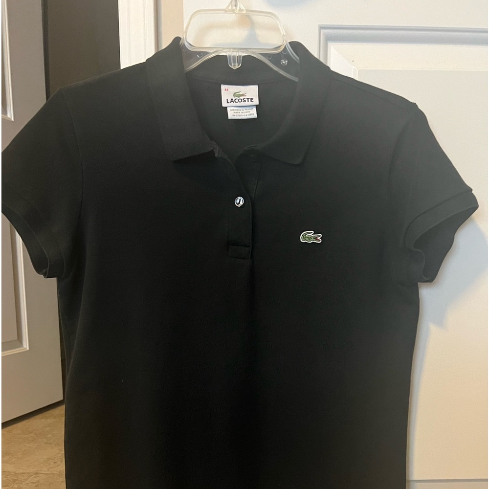 Lacoste polo, black, size 44